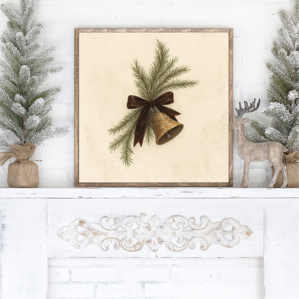 A Gentle Ring of Christmas Cheer Canvas Printed Sign