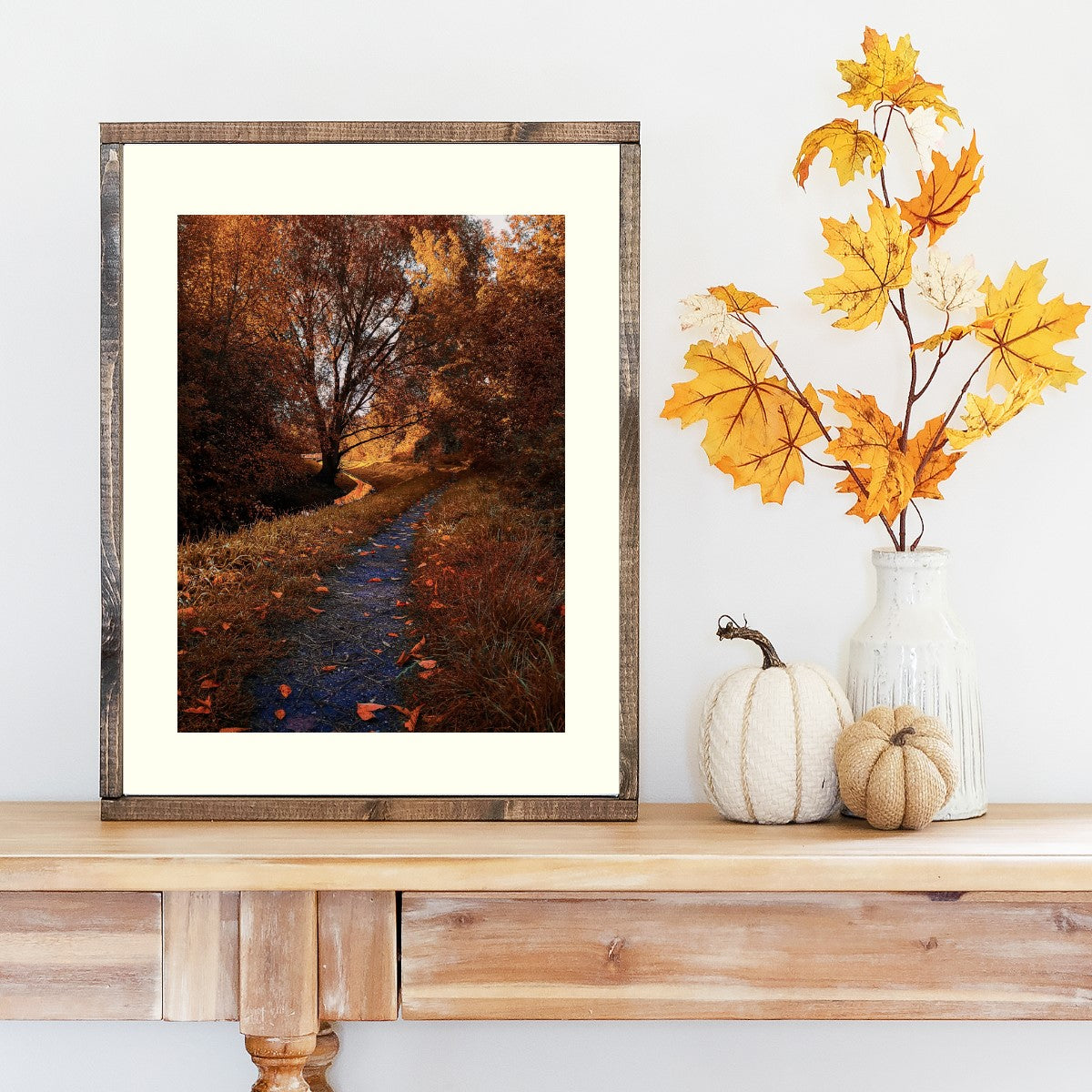Autumn Path Canvas Printed Sign