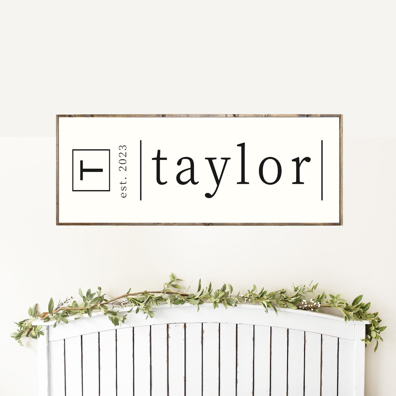 Book End Wedding Sign Last Name Canvas Printed Sign