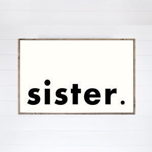 Brother Sister Bro Sis Canvas Printed Sign