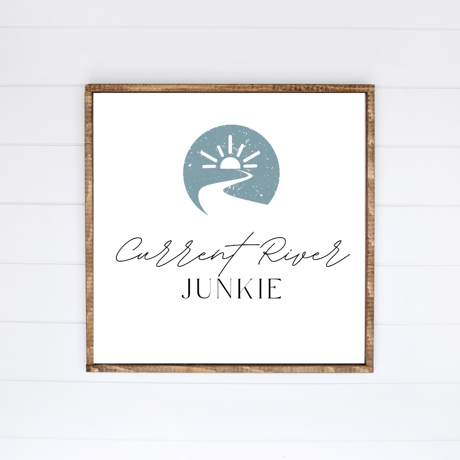 Current River Junkie Canvas Printed Sign