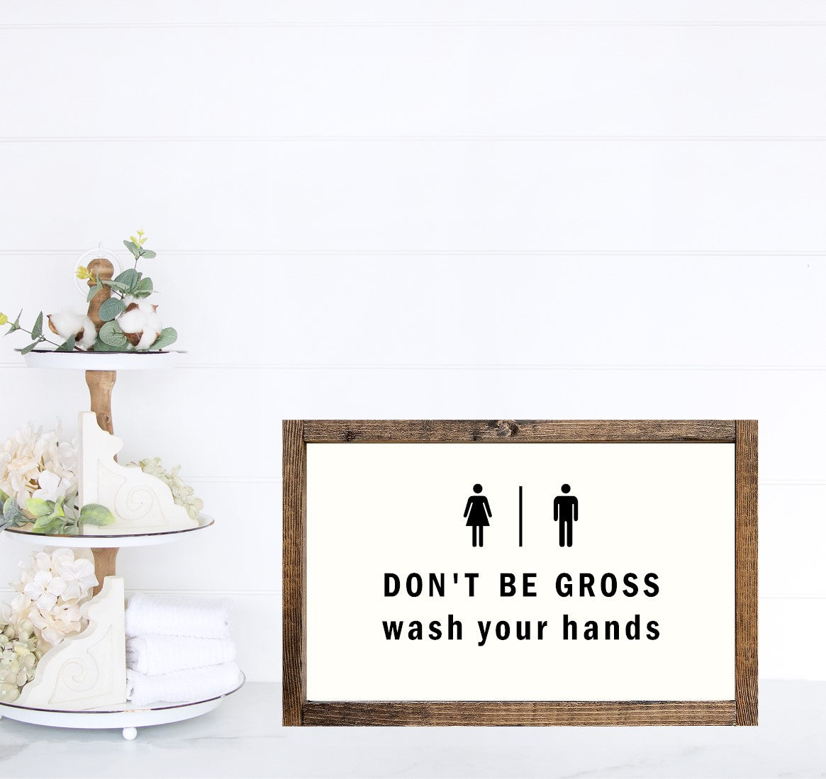 Don’t Be Gross Wash Your Hands Canvas Printed Sign