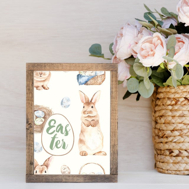 Easter Egg Canvas Printed Sign