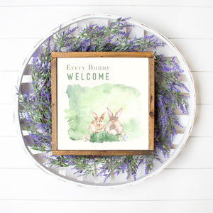 Every Bunny Welcome Mini Wood Sign