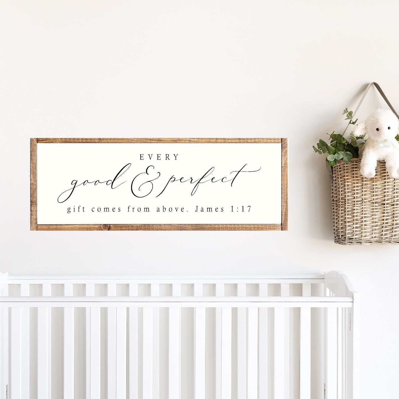 Every Good And Perfect Gift Comes From Above Canvas Printed Sign