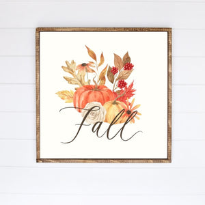Fall Canvas Printed Sign