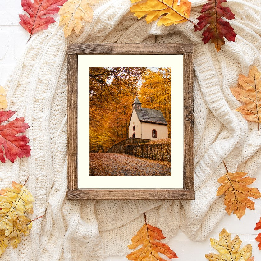 Fall Church Canvas Printed Sign