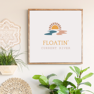 Floatin' Current River Canvas Printed Sign