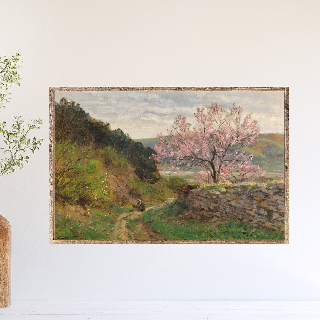 Flowering Dogwood In The Spring Canvas Printed Sign