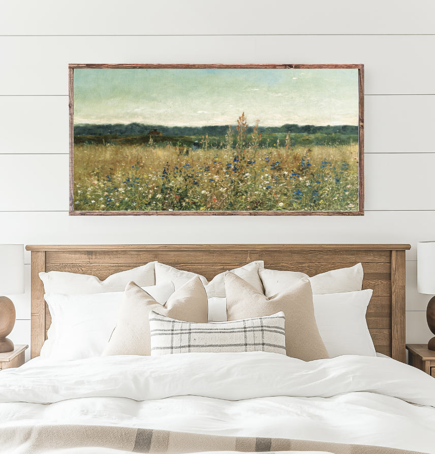 Flowery Field I Am My Beloved's Canvas Printed Sign