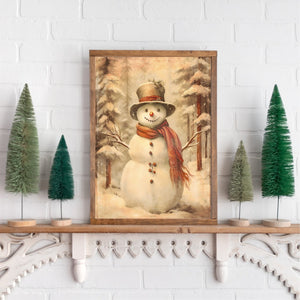 Frosty Canvas Printed Sign