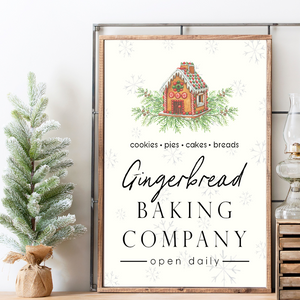 Gingerbread Baking Company Canvas Printed Sign