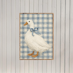 Gingham Goose Canvas Printed Sign