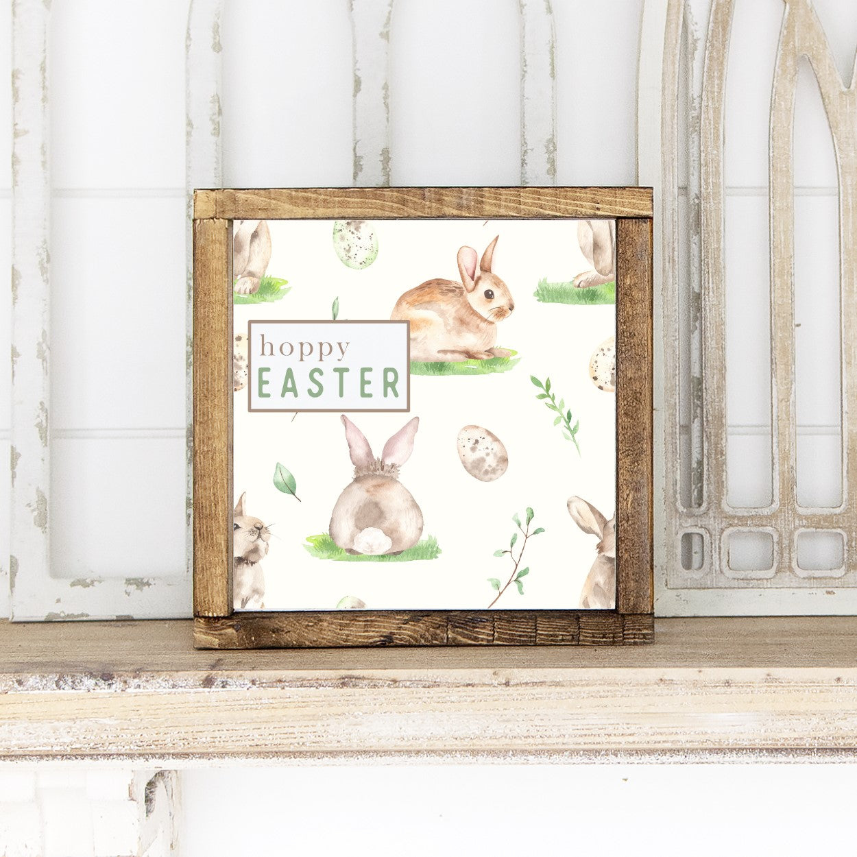 Hoppy Easter Canvas Printed Sign