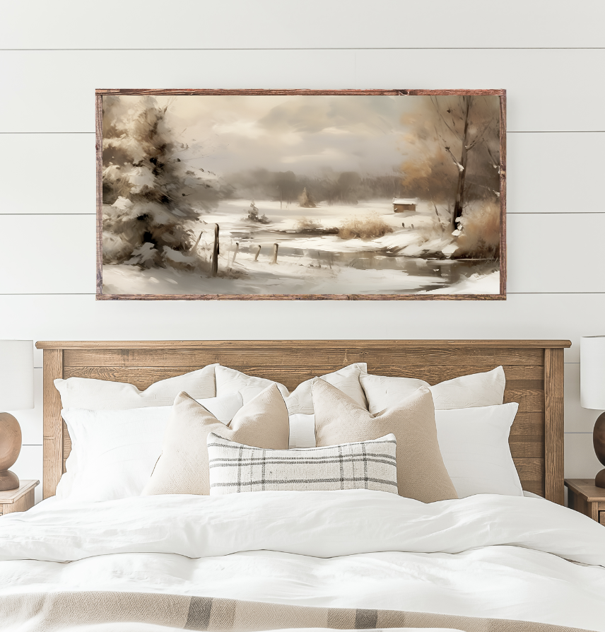 Hushed Winter Morning Canvas Printed Sign