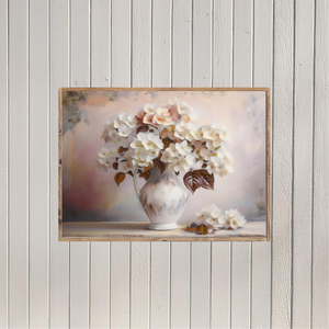 Hydrangea Bouquet Canvas Printed Sign