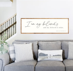 I Am My Beloved's And My Beloved Is Mine Canvas Printed Sign