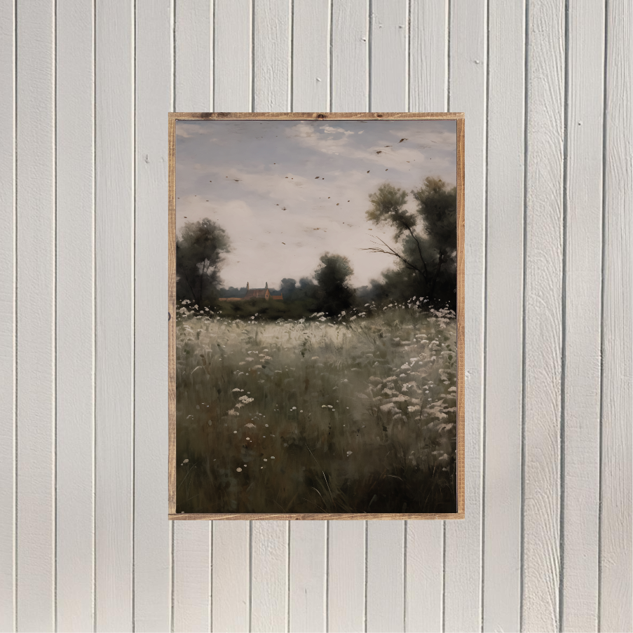 Moody Field of Lace Canvas Printed Sign