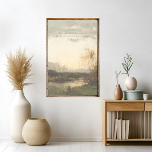Muted River Landscape Canvas Printed Sign