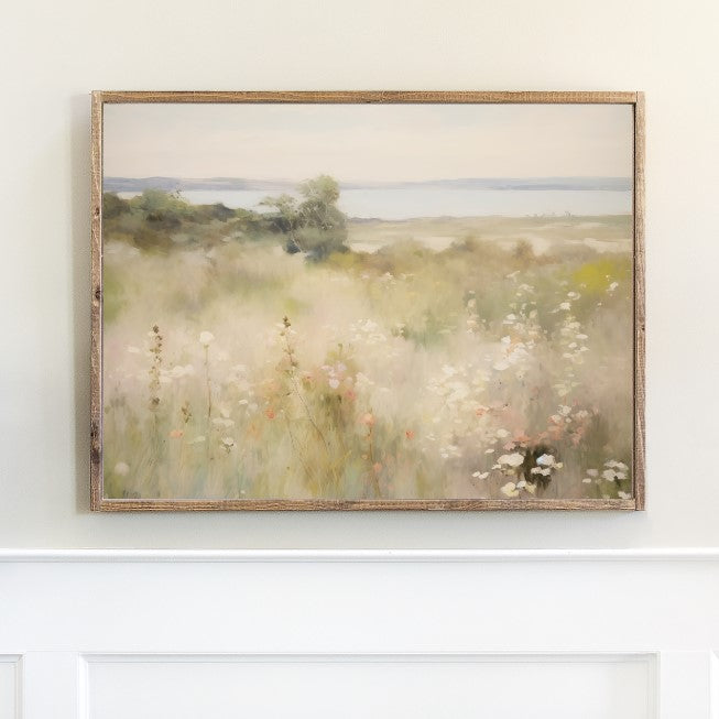 Muted Wildflowers Canvas Printed Sign