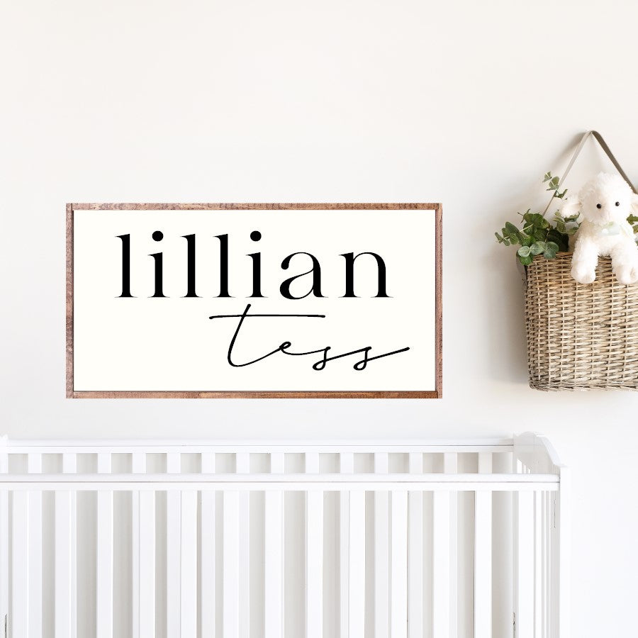 Nursery Name Canvas Printed Sign