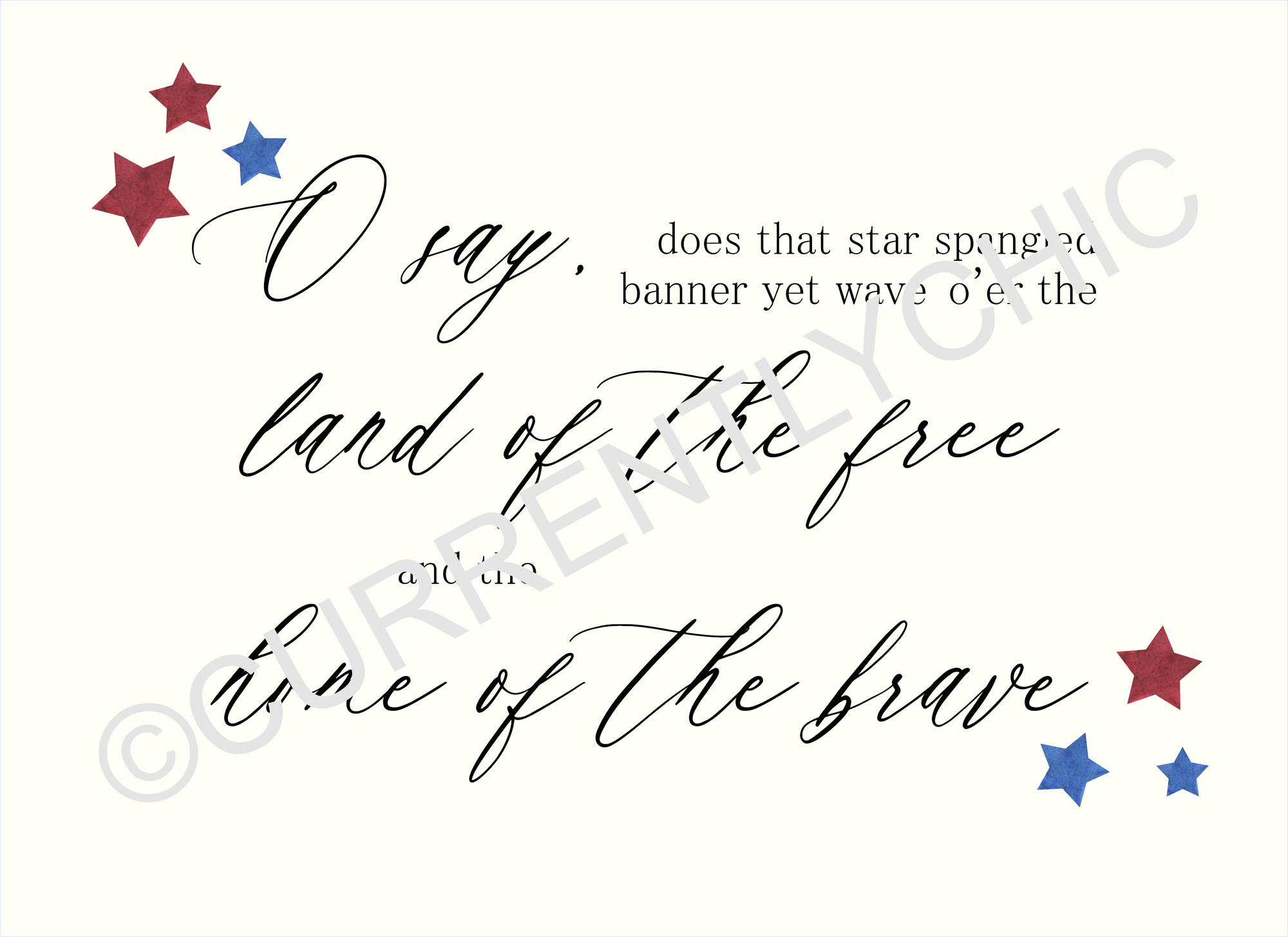 O Say Does That Star Spangled Banner Yet Wave, The National Anthem Canvas Printed Sign