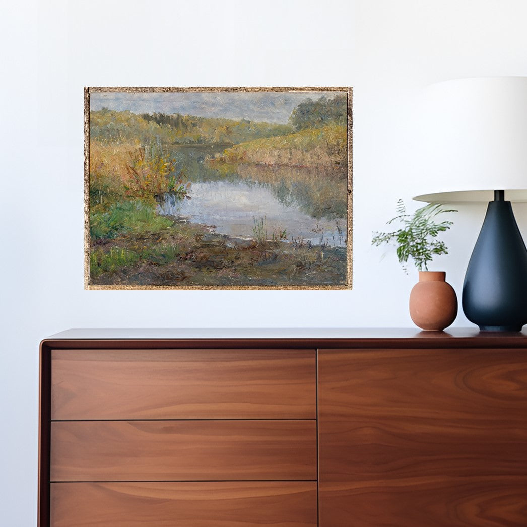 River Bank Printed Canvas Sign