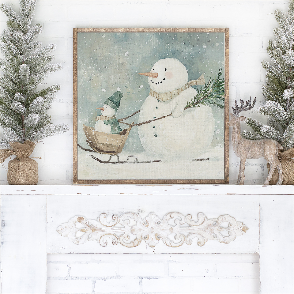 Snow Day Adventures Canvas Printed Sign