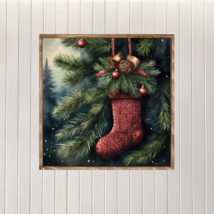 Stocking Full of Cheer Canvas Printed Sign