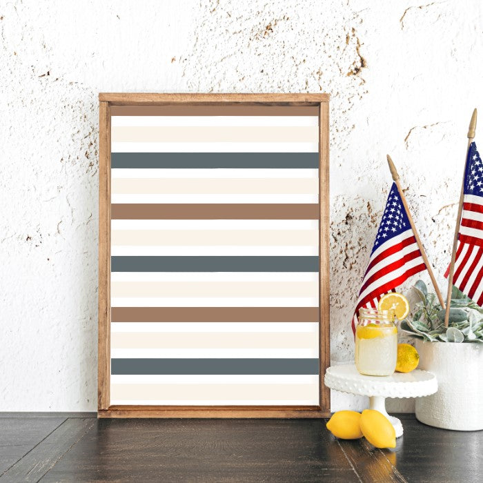 Stripes Layering Canvas Printed Sign