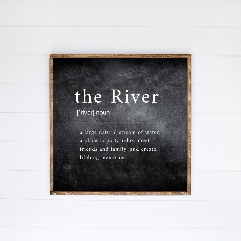 The River Definition Canvas Printed Sign