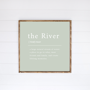 The River Definition Canvas Printed Sign