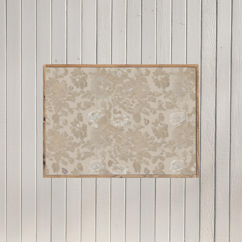 Vintage Wallpaper Canvas Printed Sign