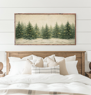 When the Forest Glows Landscape Canvas Printed Sign