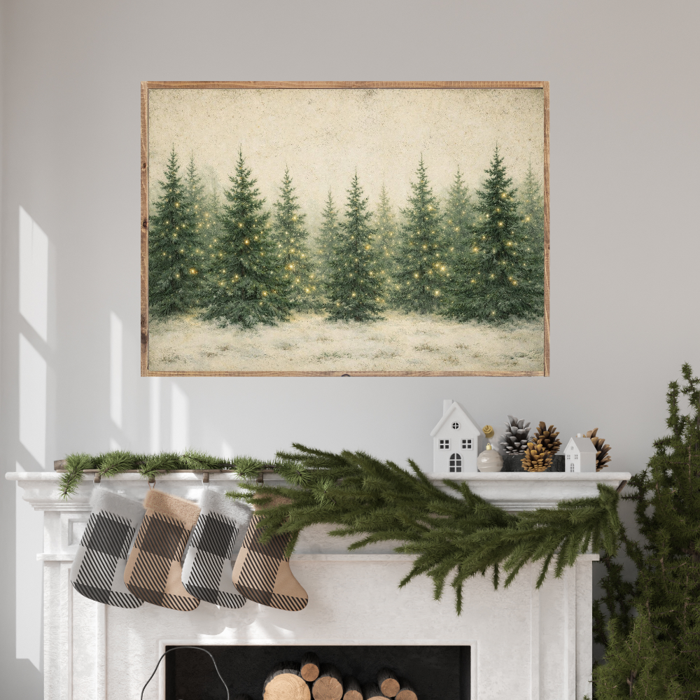 When The Forest Glows Canvas Printed Sign
