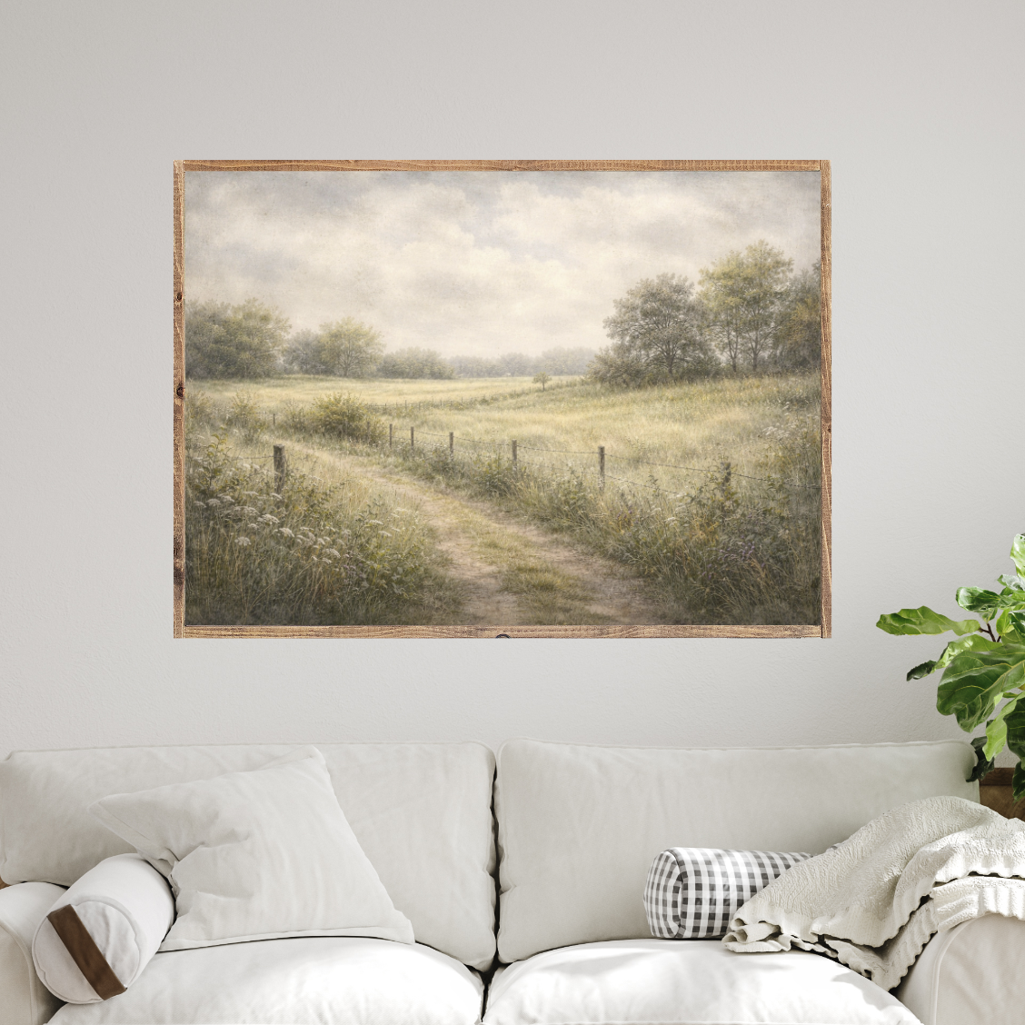 Where the Path Grows Soft Canvas Printed Sign