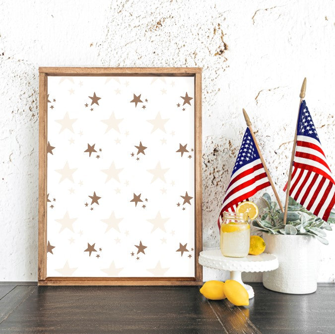 Stars Layering Canvas Printed Sign