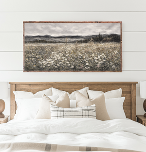 Wildflower Meadow Canvas Printed Sign