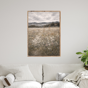 Wildflower Meadow Canvas Printed Sign