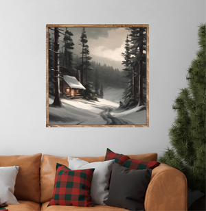 Winter Hideaway Canvas Printed Sign