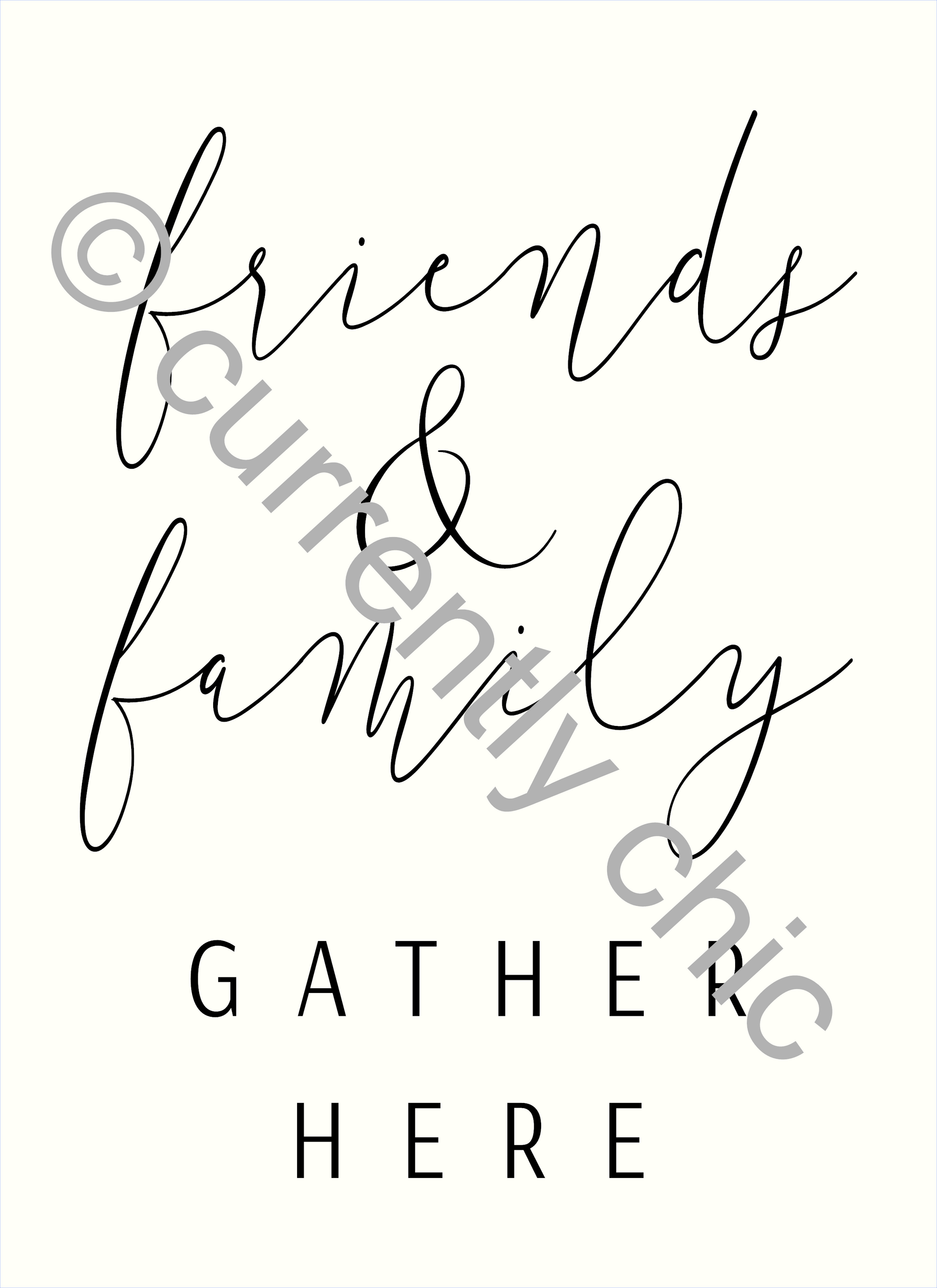 Friends And Family Gather Here Sign
