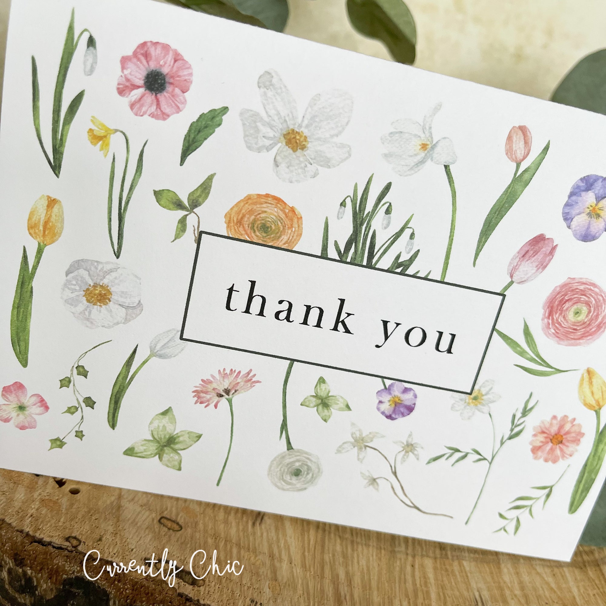 Thank You Spring Flowers Card