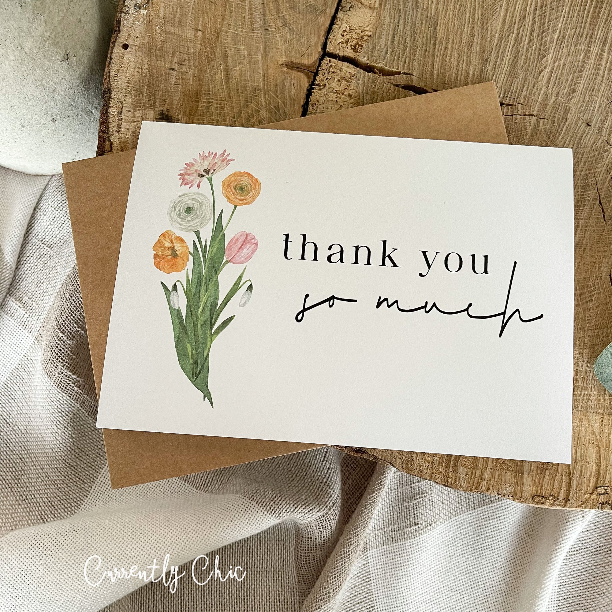 Thank You So Much Spring Bouquet Card